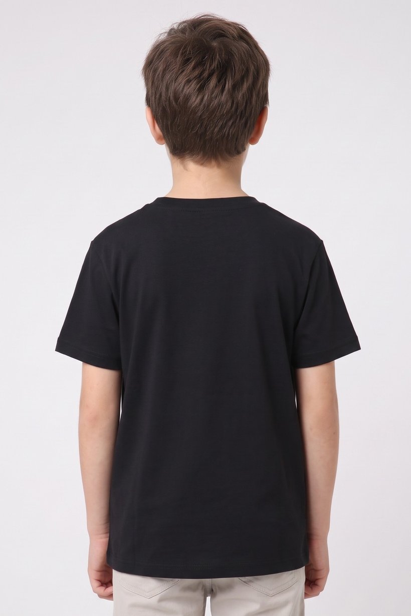 Kids Boy Sportswear Fit  Short Sleeve Outdoor T-Shirt, Black