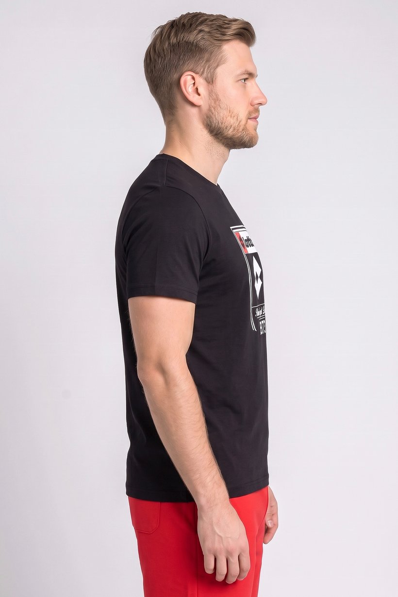 Men Sportswear Fit Short Sleeve Outdoor T-Shirt, Black
