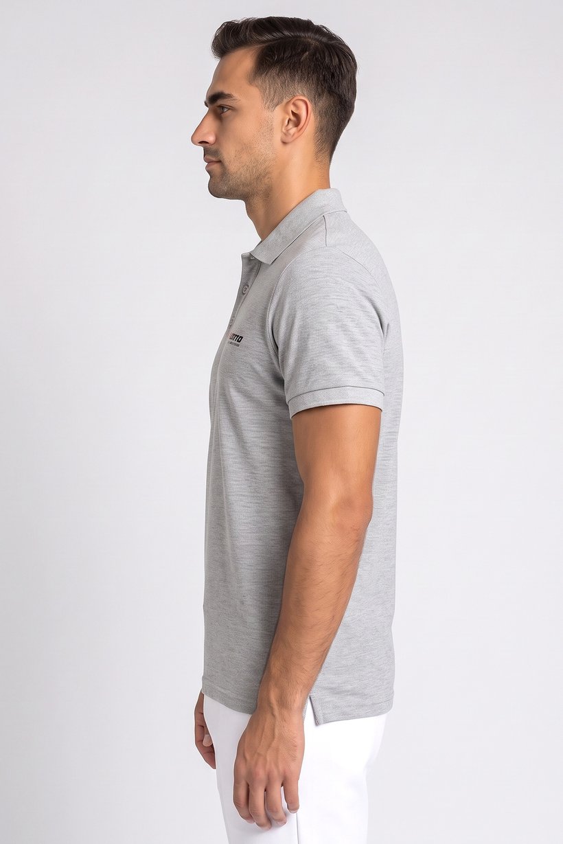 Men Sportswear Fit Short Sleeve Outdoor Polo, Grey