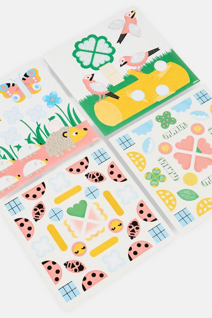 Poppik Forest 6 Cards And 96 Stickers