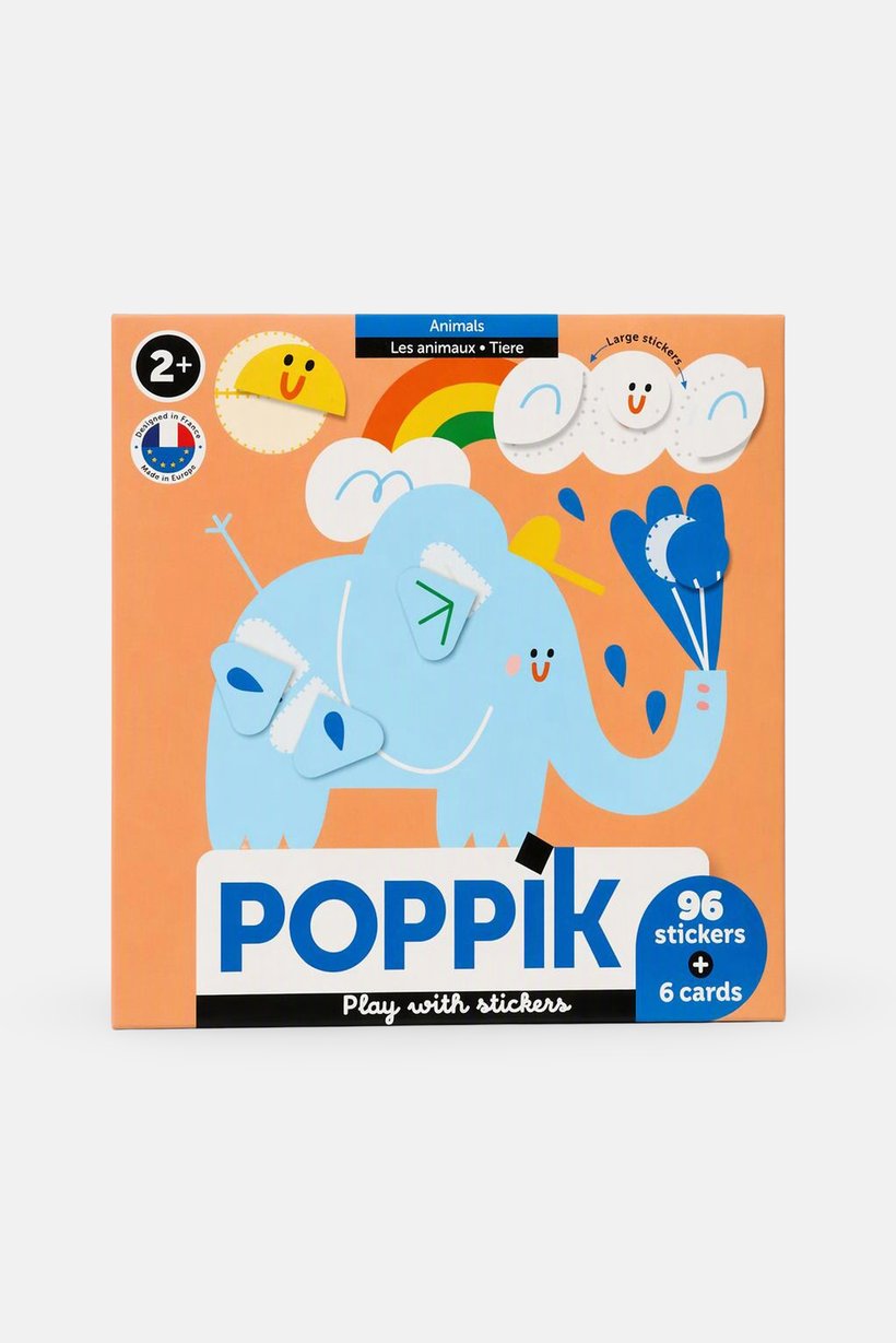 Poppik Animals 6 Cards And 96 Stickers