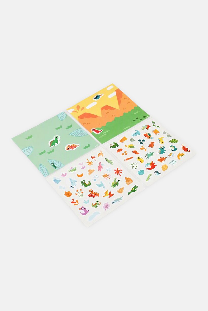 Poppik Dinosaurs 6 Cards And 100 Stickers