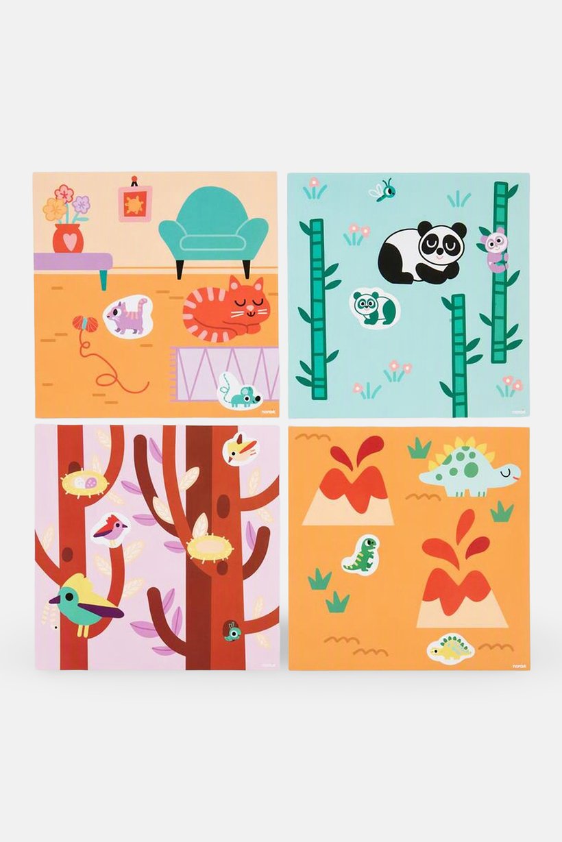 Poppik Baby Animal 6 Cards And 100 Stickers