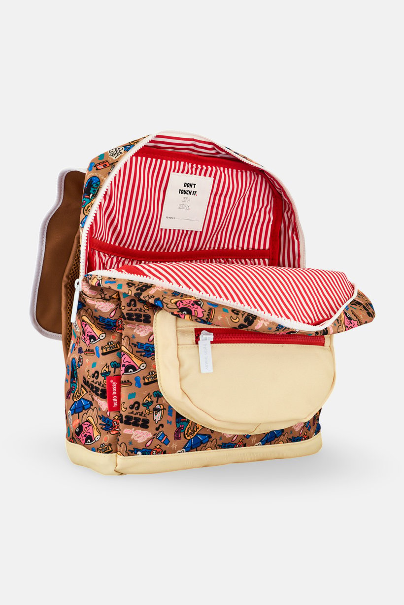 Kids Boy Allover Print Backpack, Multicolor