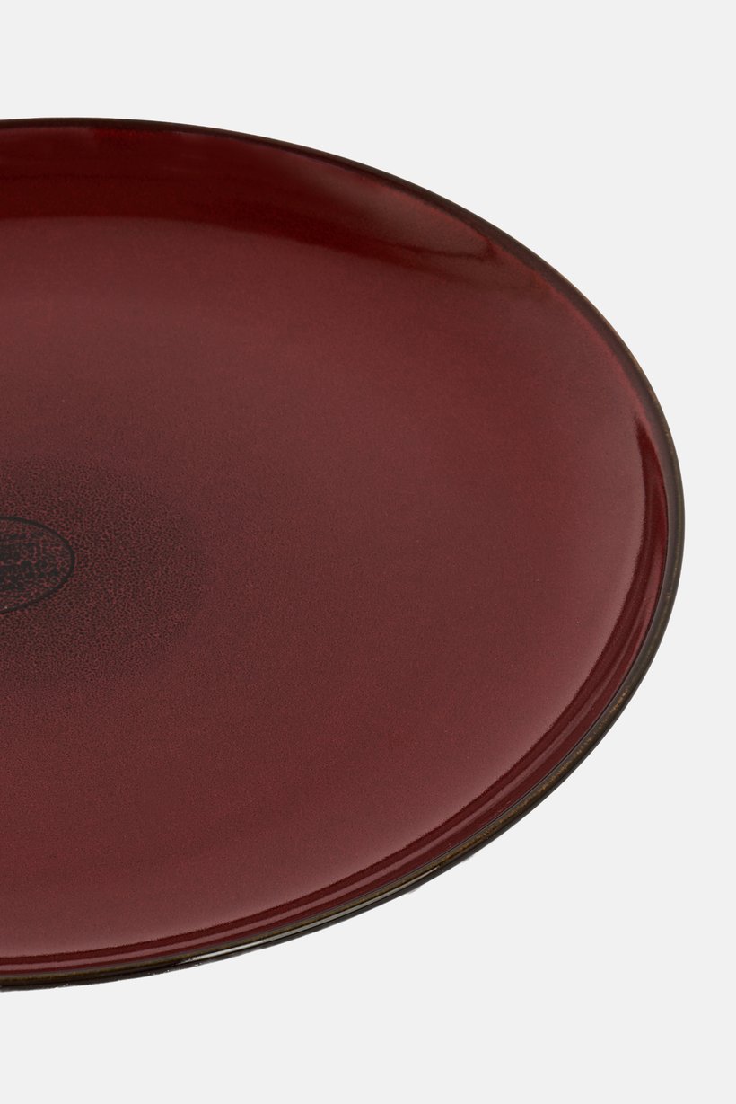 Round Dessert Plate, Brown