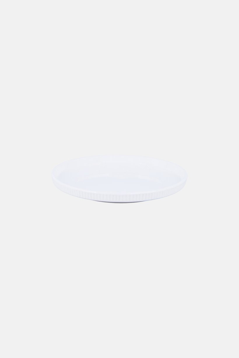 Charcoal Melamine Side Plate, White