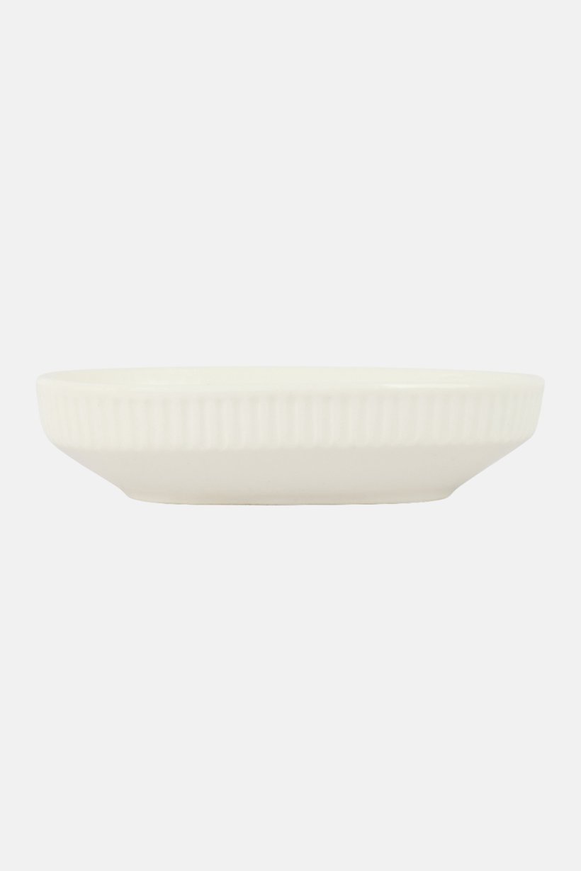 Kelly Shallow Serving Bowl, White