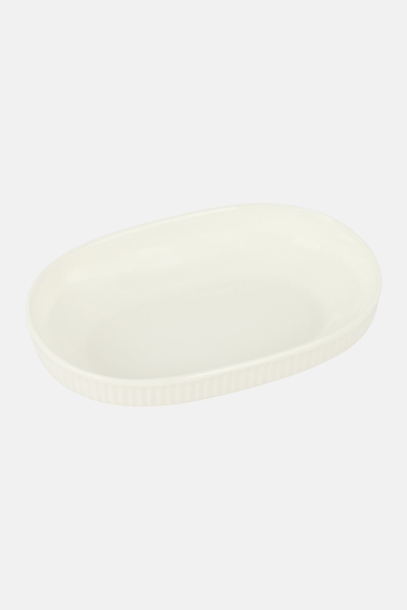 Ceramic Glass Baking Dish, White