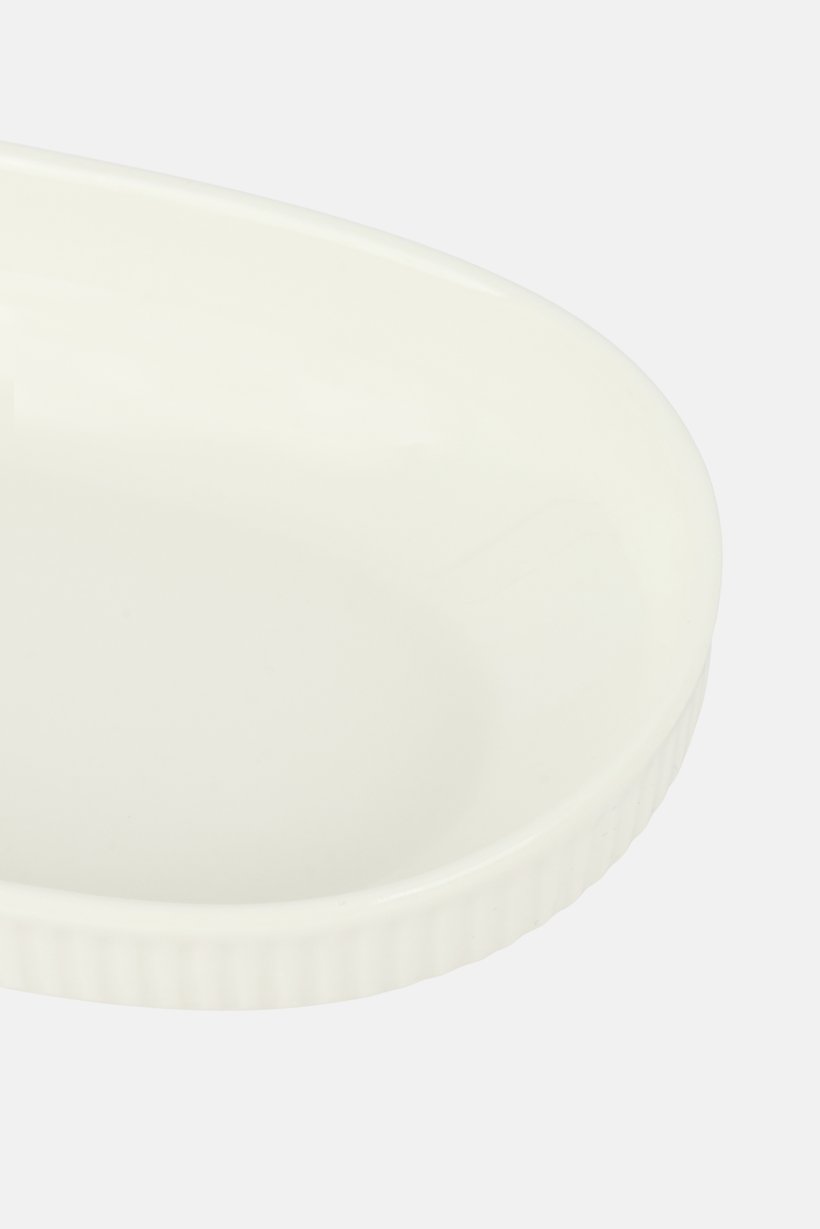 Ceramic Glass Baking Dish, White