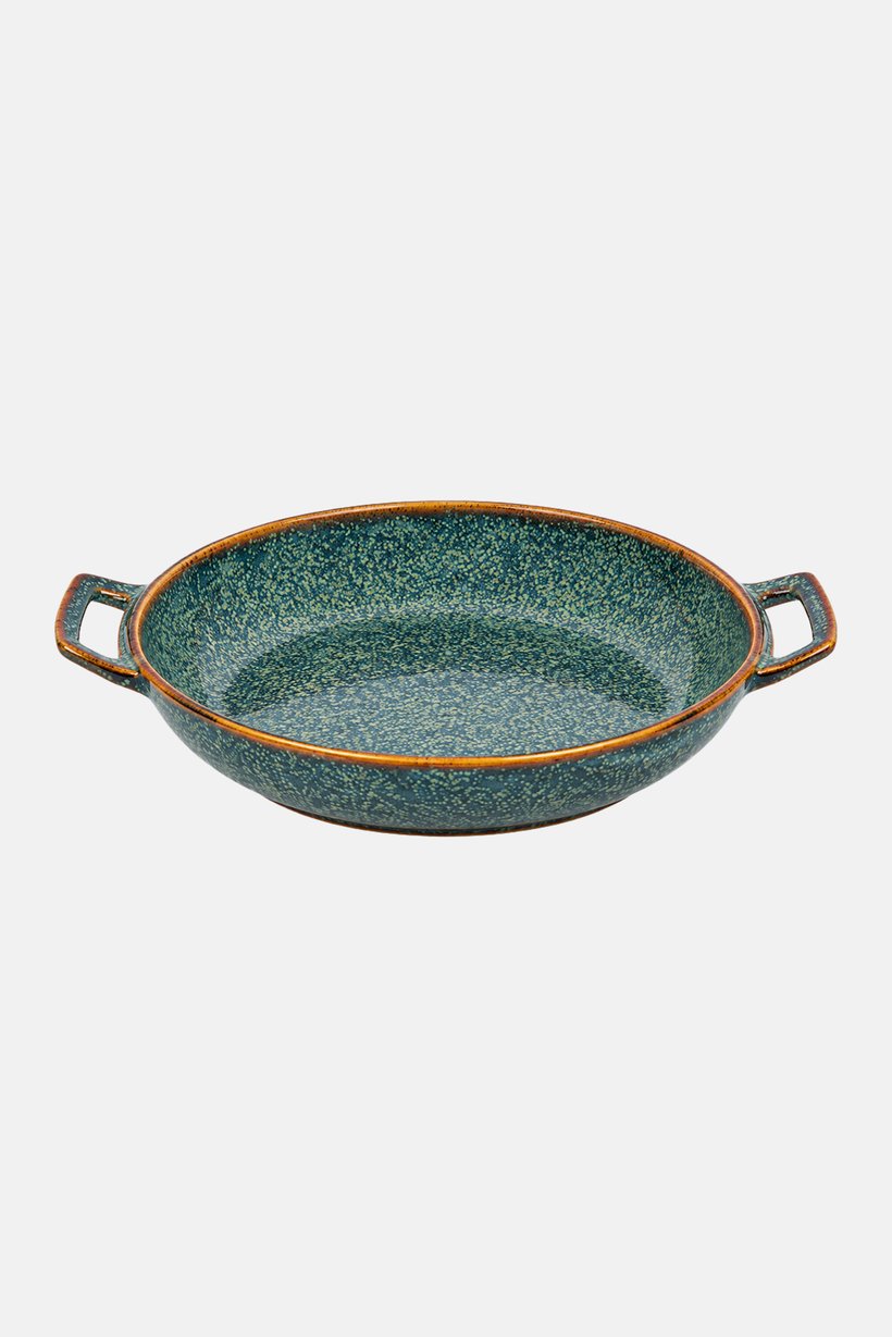 Ceramic Baking Pan And Tapas Dish With Handle, Multicolor