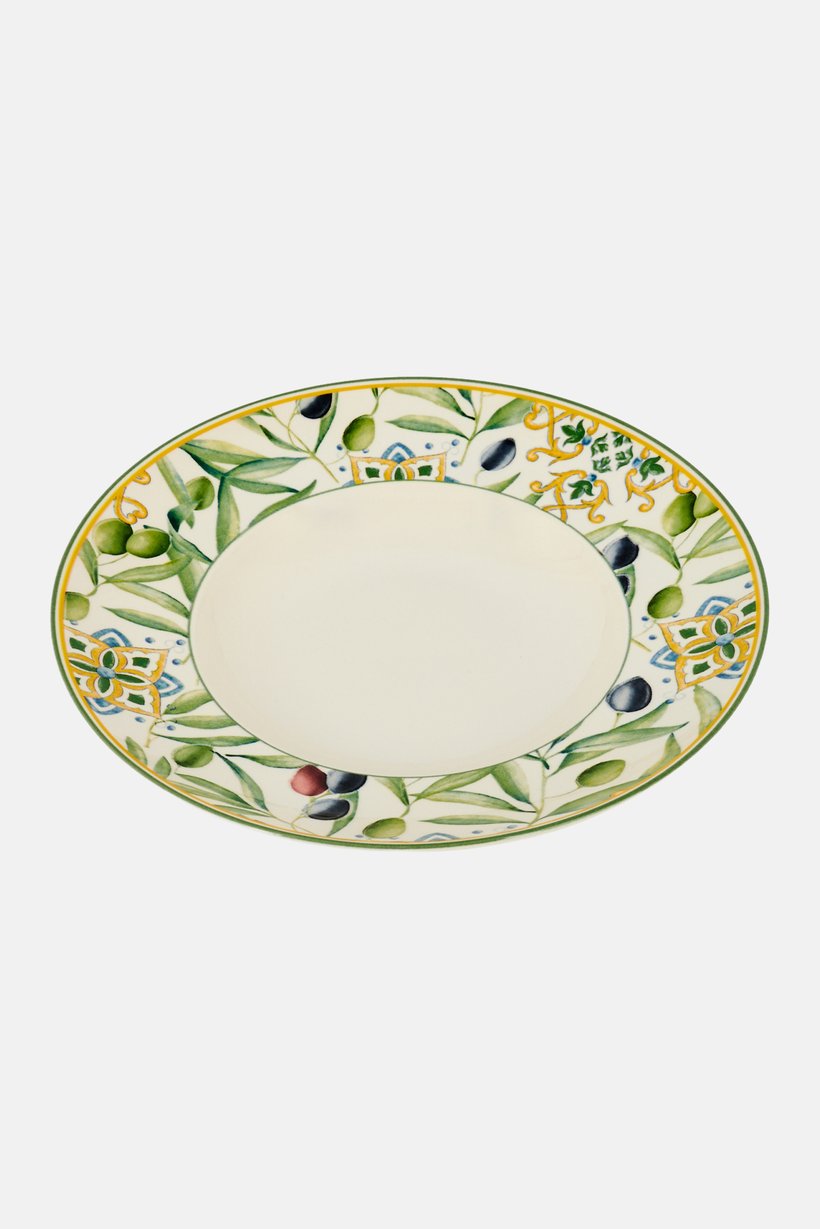 Printed Roma Pasta Plate, Multicolor