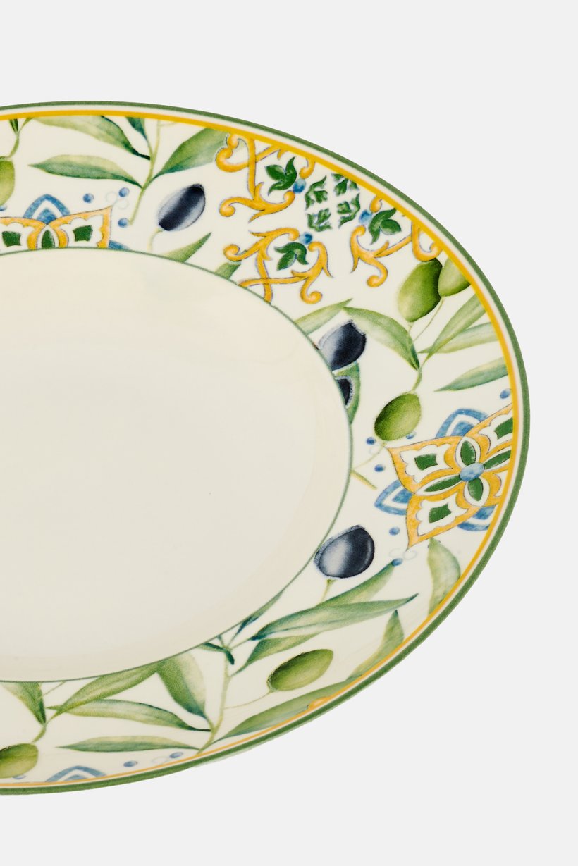 Printed Roma Pasta Plate, Multicolor