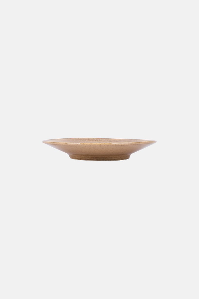 Ceramic Round Plate, Tan