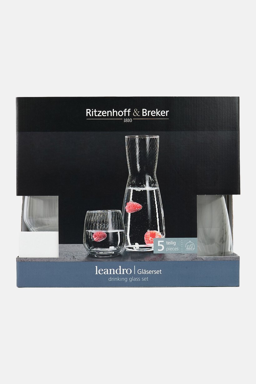 5 Pcs Drinking Glass Set, Transparent
