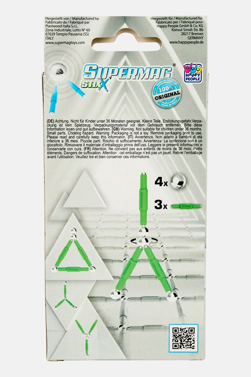 Happy People Supermag Colorstix Magnetic Construction Toy