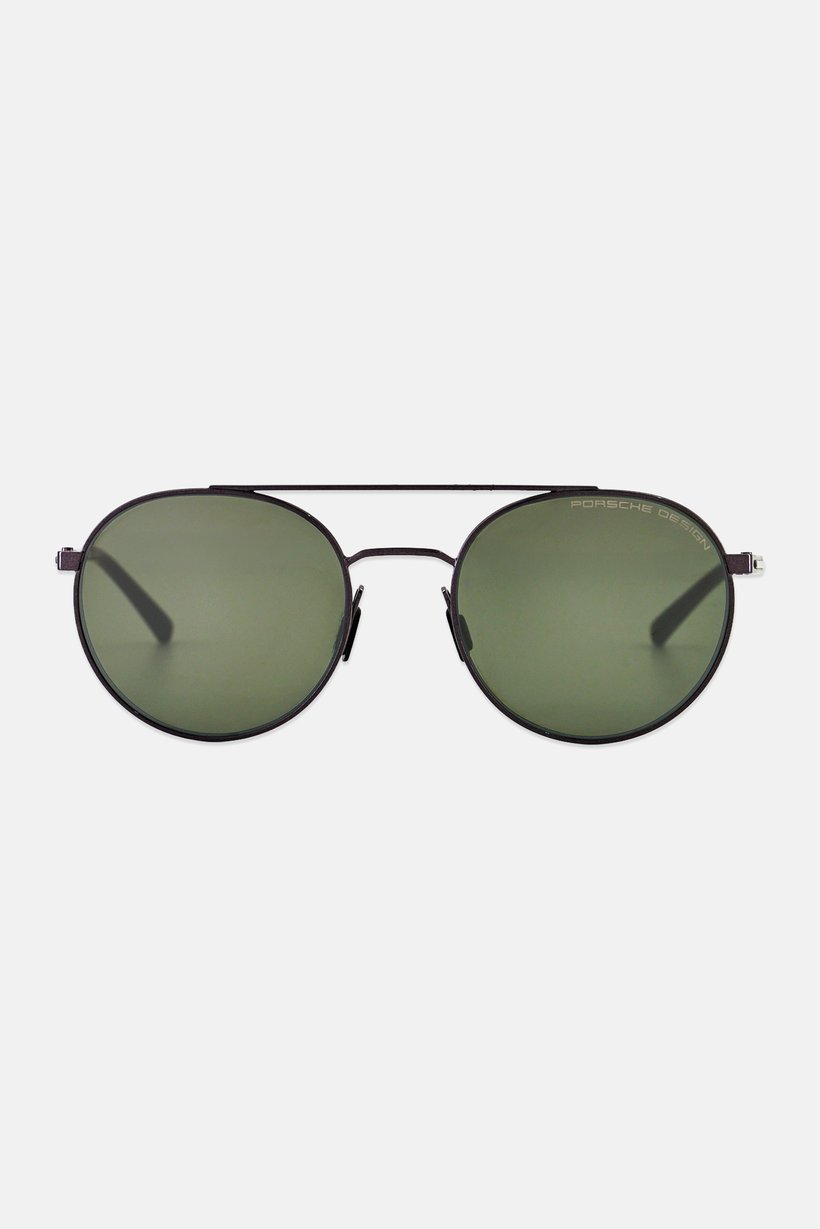 Men P893254B Round Sunglasses, Black