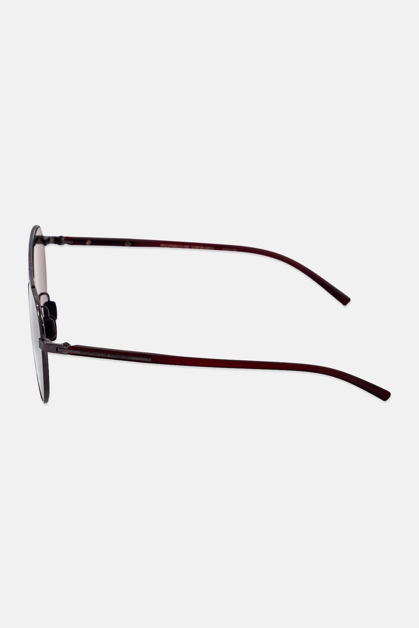 Men P893254B Round Sunglasses, Black