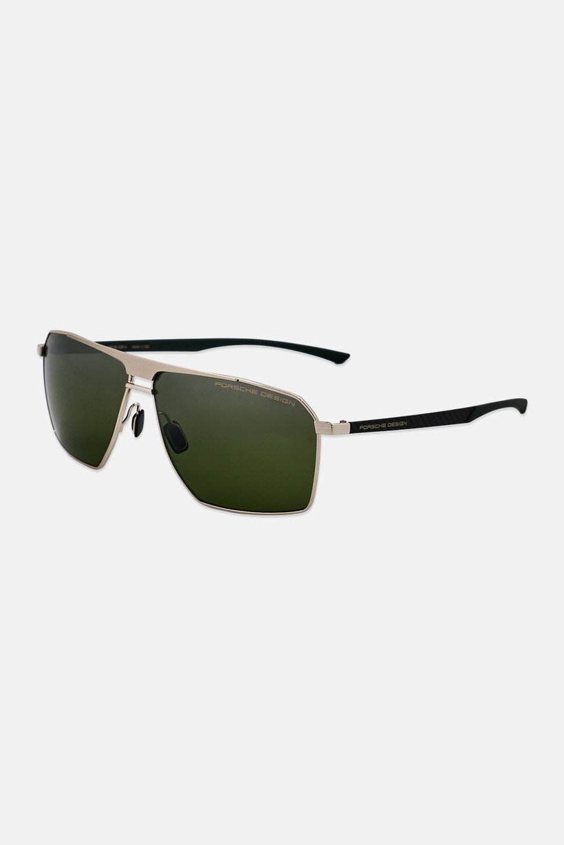 Men P8977 64B417 Rectangular Sunglasses, Silver