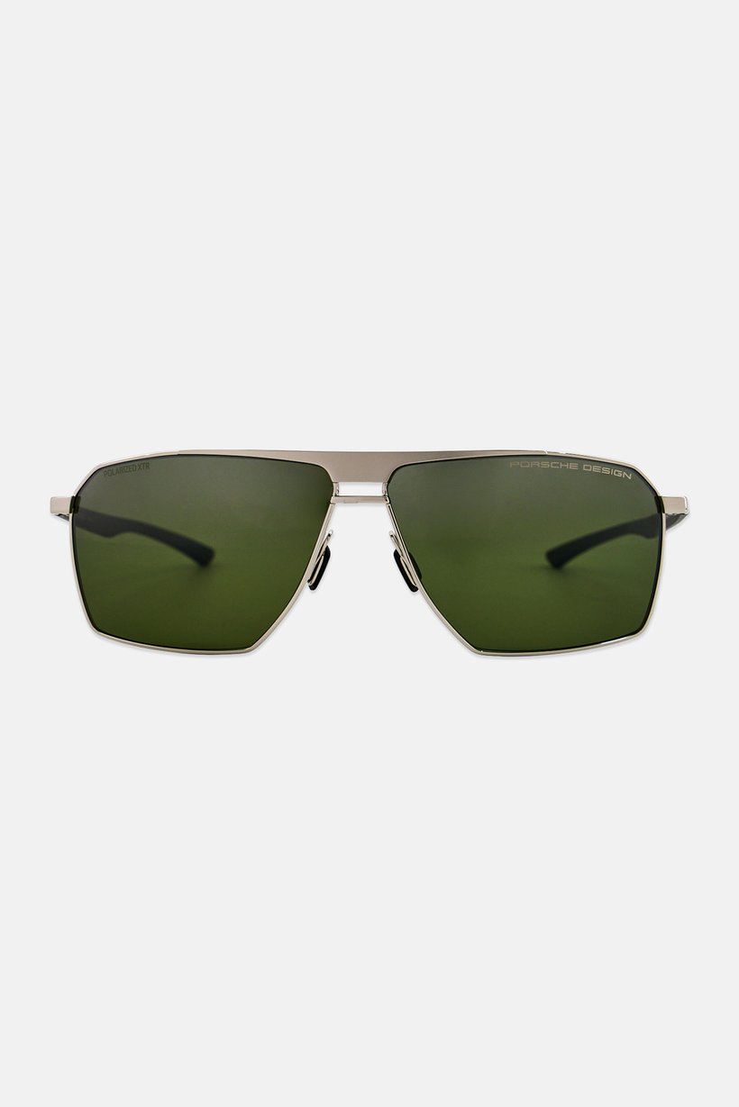 Men P8977 64B417 Rectangular Sunglasses, Silver