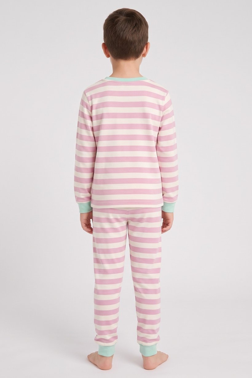 Kids Boy 2 Pieces Long Sleeve Stripe Top And Bottom Pajama Set, Multicolor