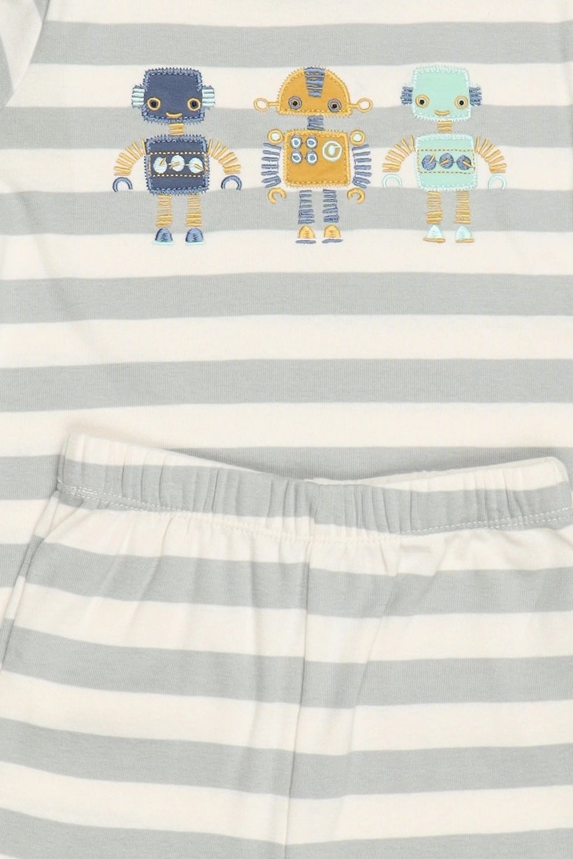 Toddlers Boy 2 Pieces Long Sleeve Stripe Top And Bottom Pajama Set, Multicolor