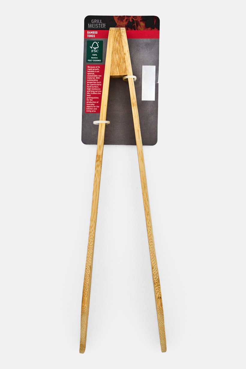 Bamboo Tongs, Beige
