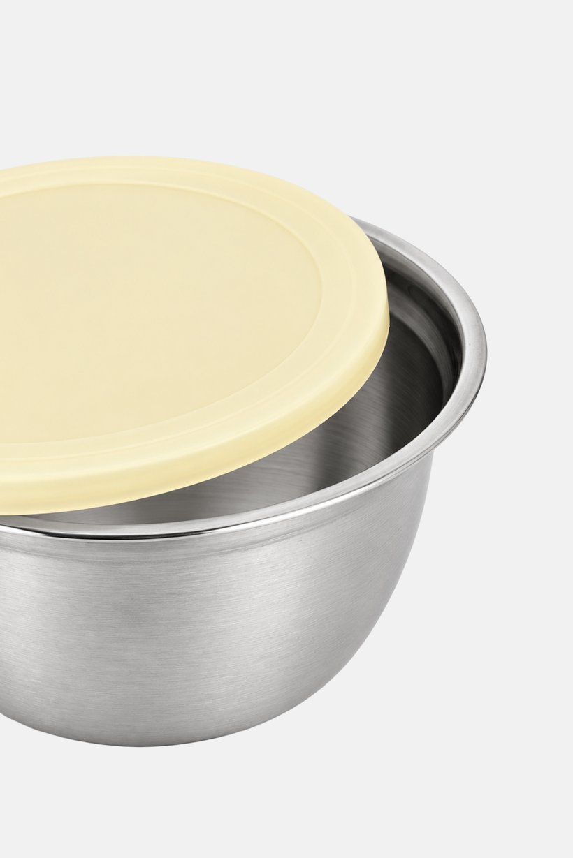 3 Pcs Stainless Bowl Set, Silver