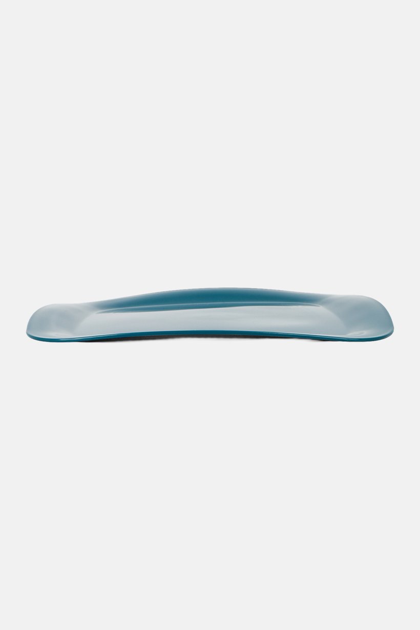 Elegant Plastic Plate, Teal Blue