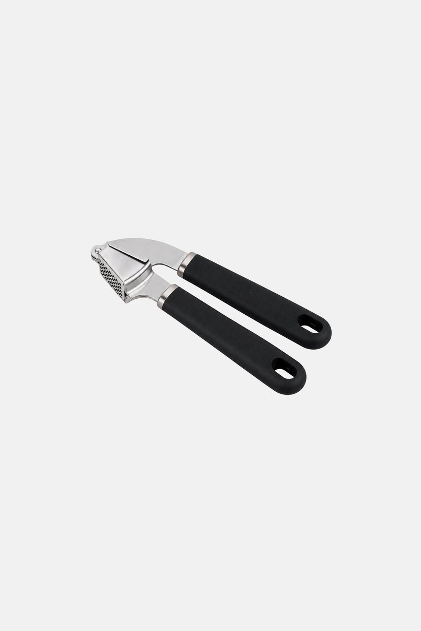 Stainless Steel Garlic Press With Anti-Slip Handle, Black