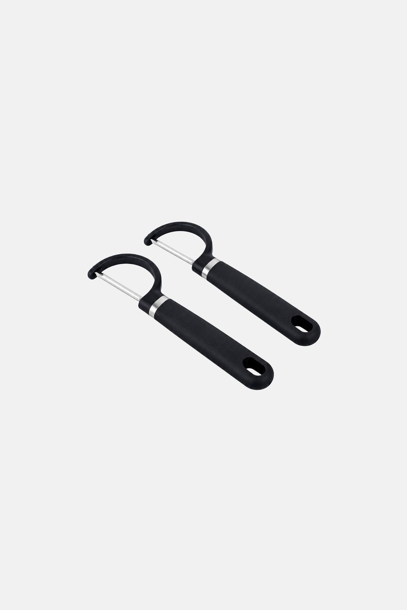 Stainless Steel 2 Pcs Peelers , Black
