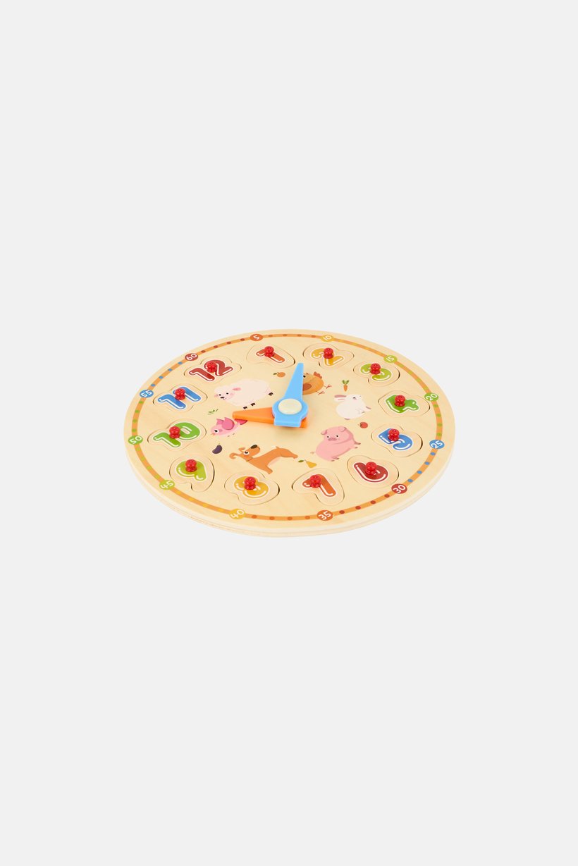 Wooden Play Telling The Time Puzzle Clock