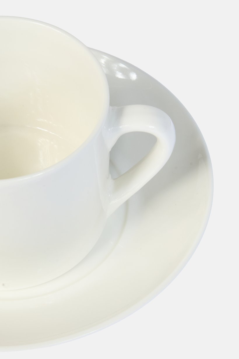 36 Pcs Plain Ceramic Dinnerware Set, White