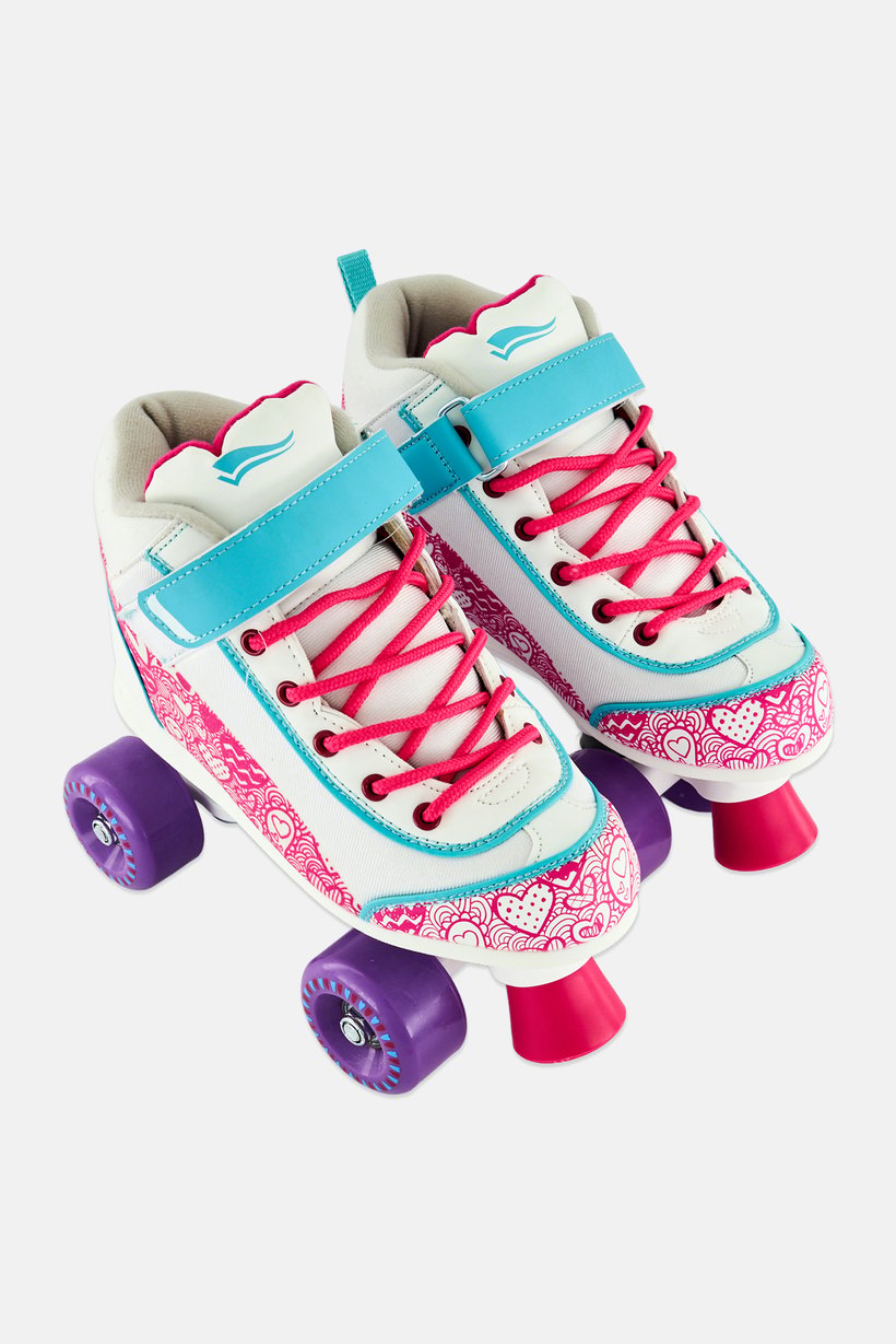 Kids Boy Velcro Closure Skate Boots, Multicolor