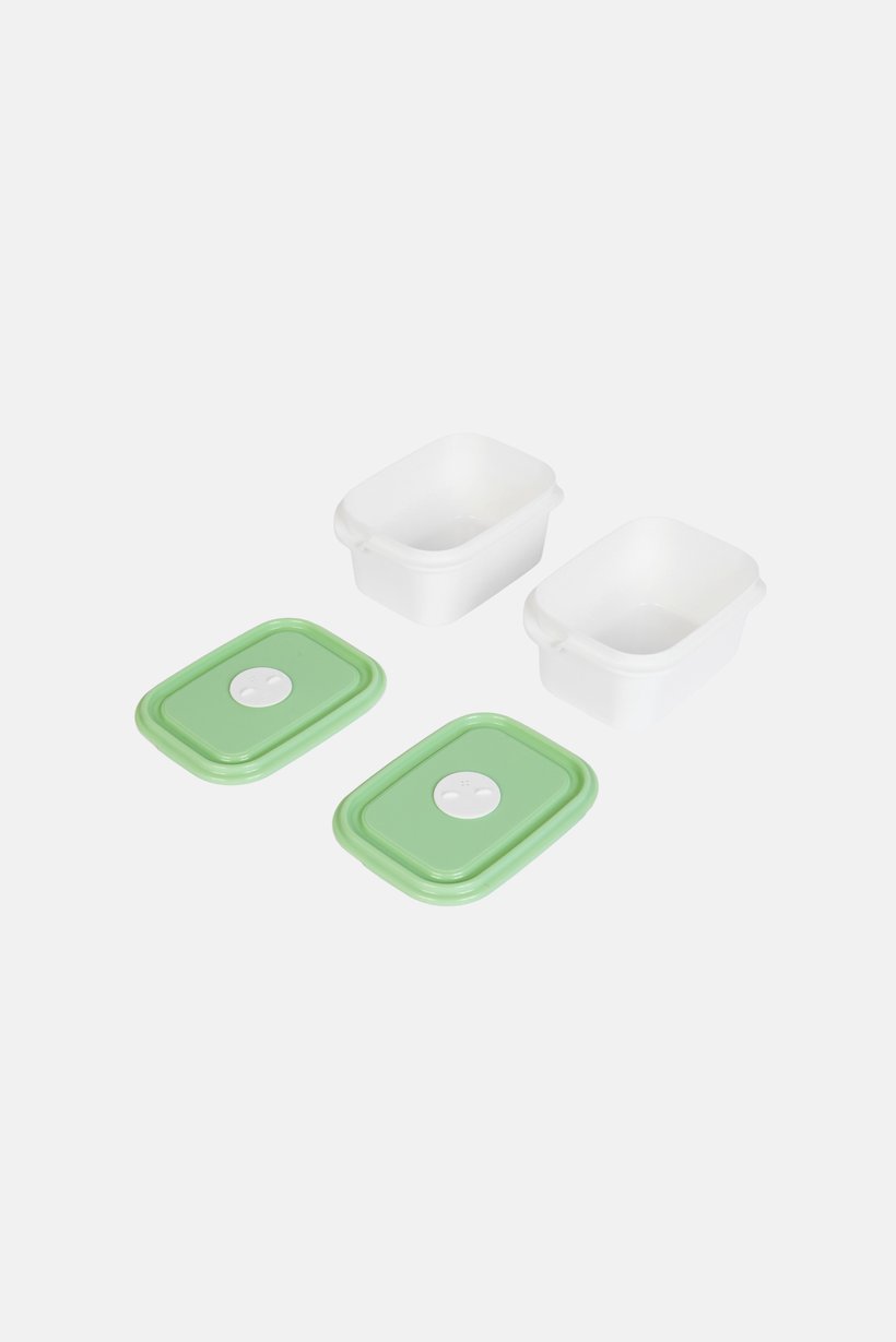 2 Pieces Microwave Box With Lid Set, Multicolor