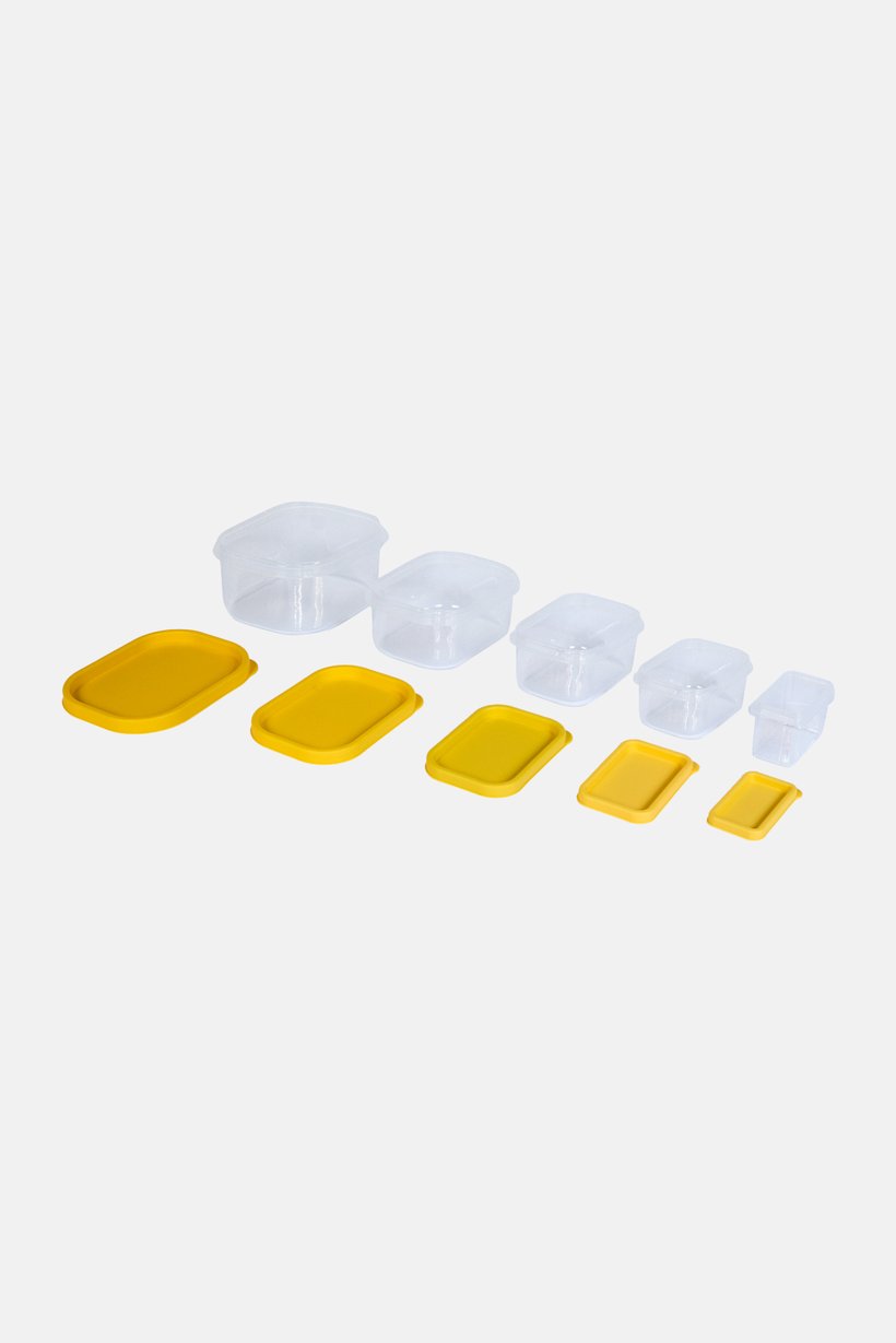 5 Pcs Food Storage Box, Yellow