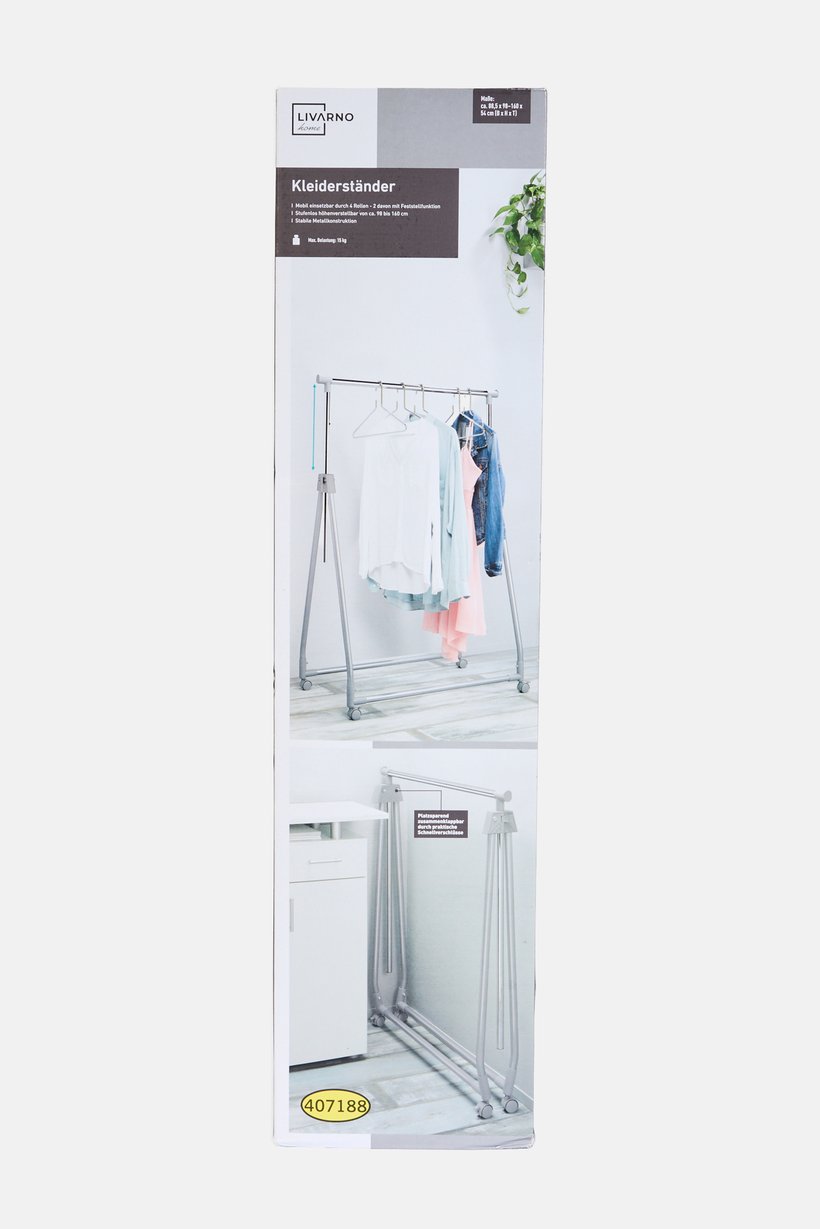 Folding Clothes Rack, Silver