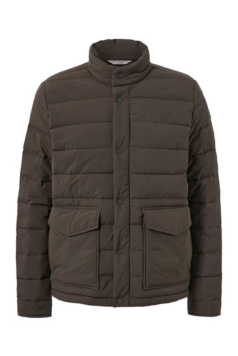 Men Quilted Puffer Jackets, Olive
