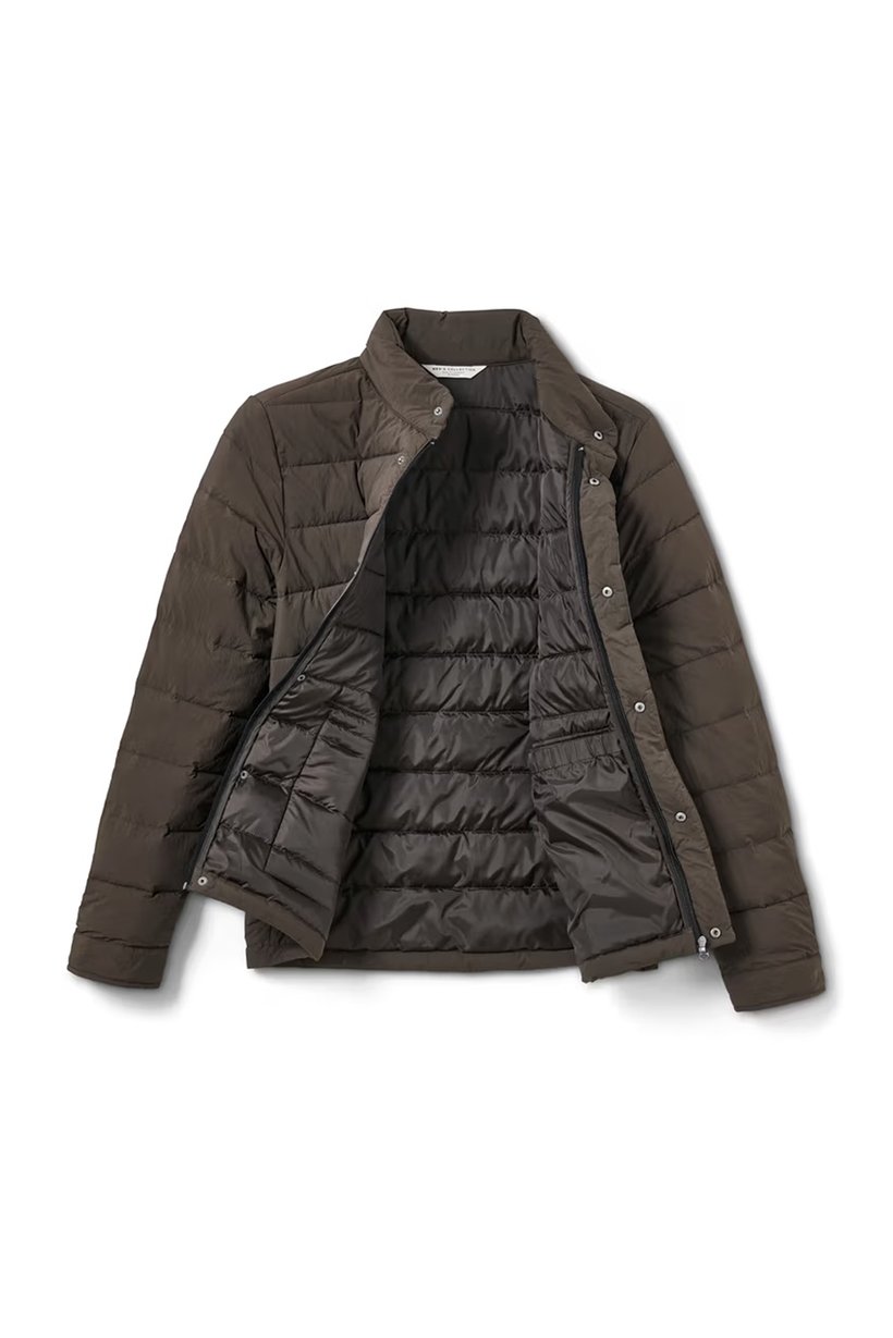 Men Quilted Puffer Jackets, Olive