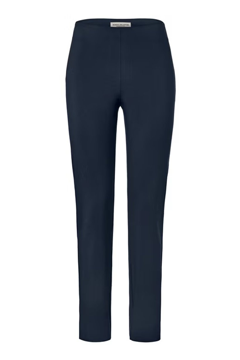 Women Skinny Fit Solid Cropped Pants, Navy