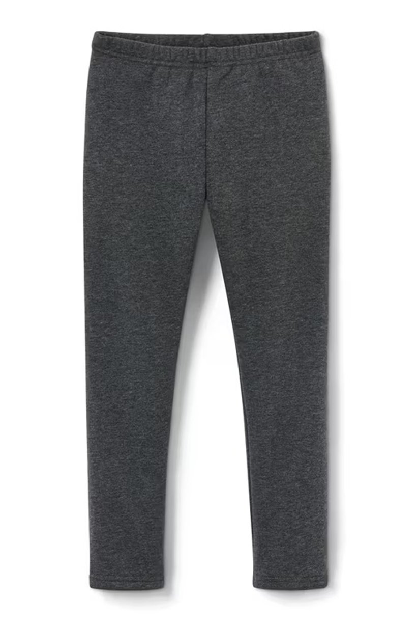 Kids Girl Heather Leggings, Dark Grey