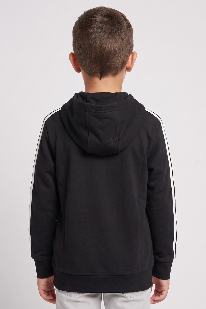 Kids Boy Sportswear Fit Long Sleeve Outdoor Jacket, Black