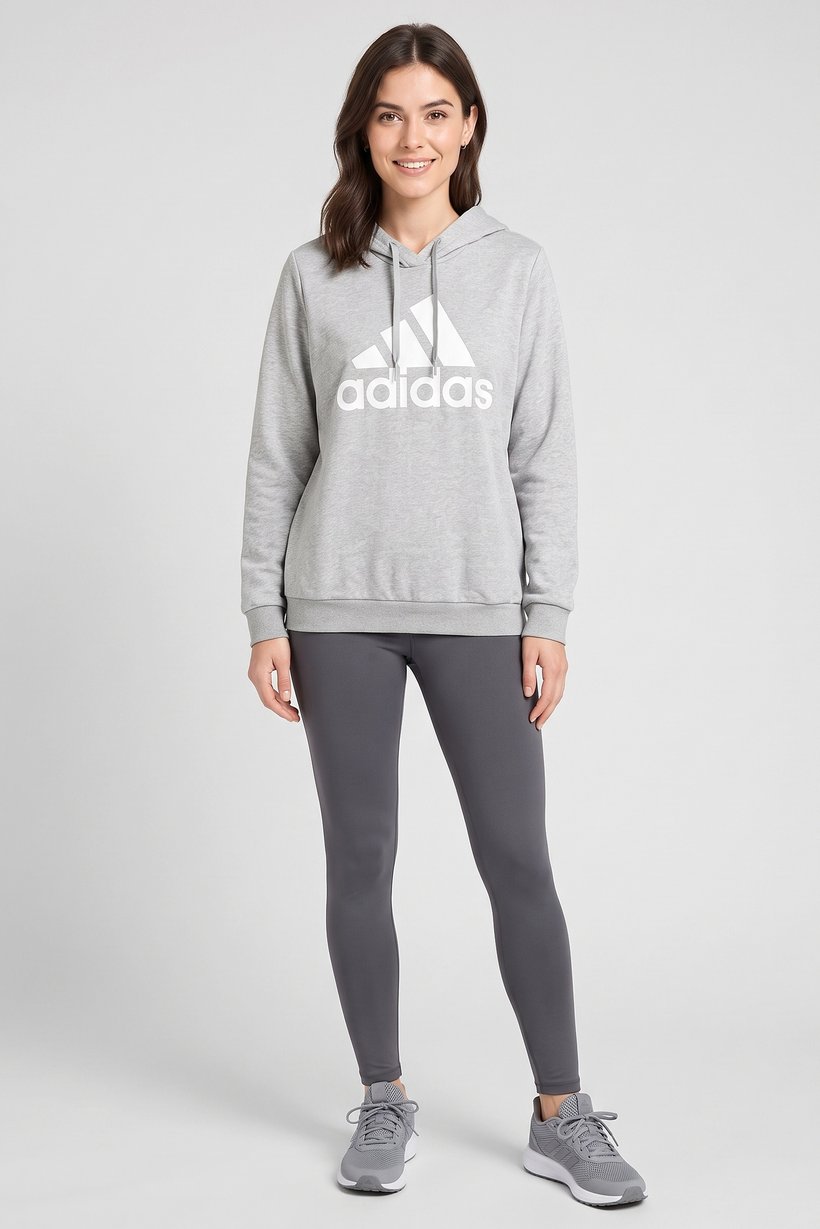 Women Plus Size Long Sleeve Running Hoodie, Light Grey