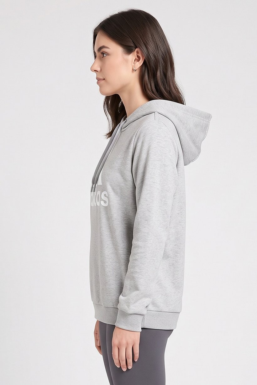 Women Plus Size Long Sleeve Running Hoodie, Light Grey