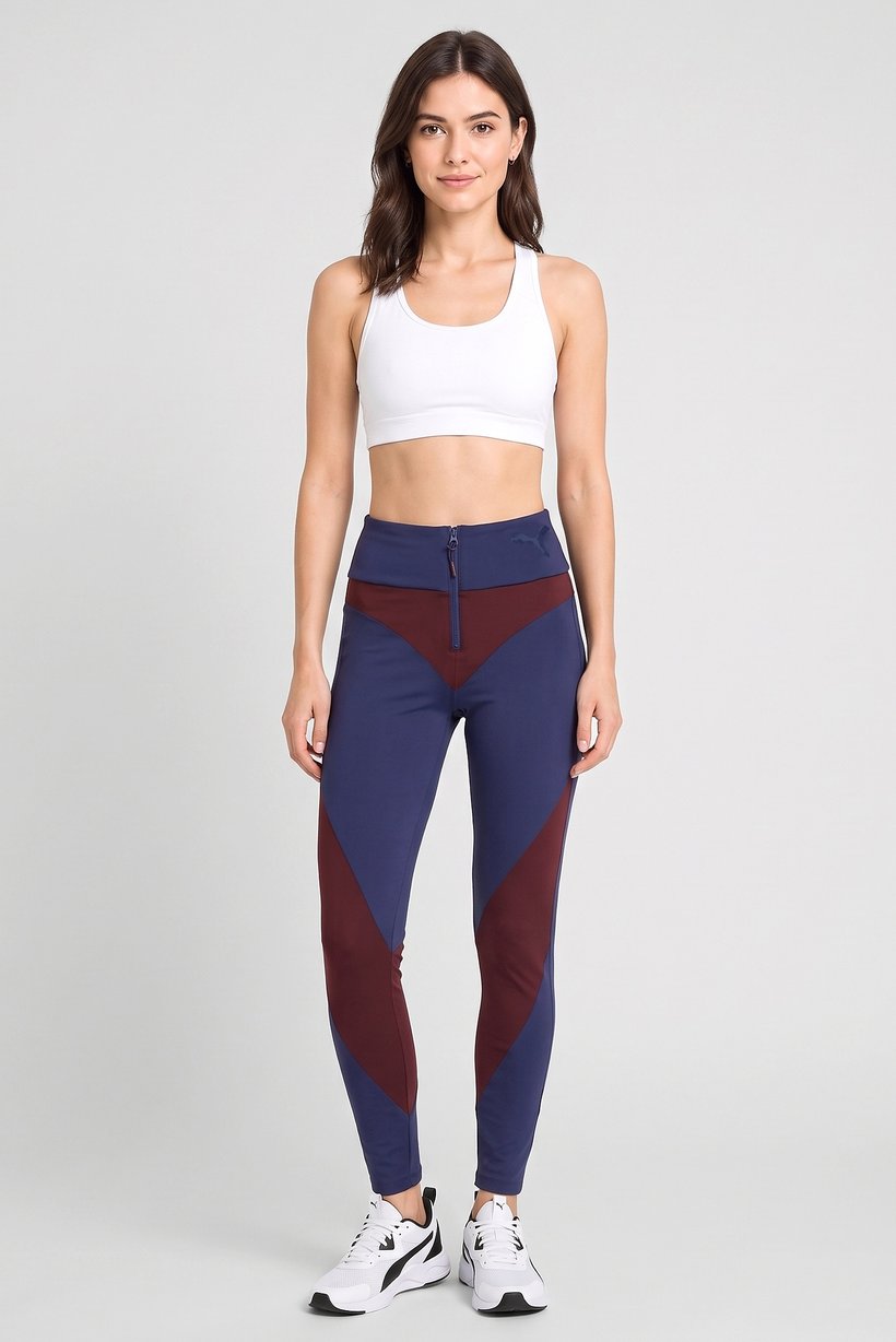 Women Sportswear Fit Training Leggings, Navy