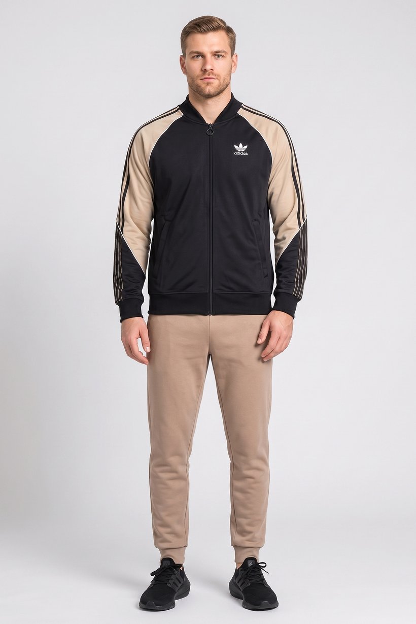 Men Sportswear Fit Long Sleeve Outdoor Jacket, Black