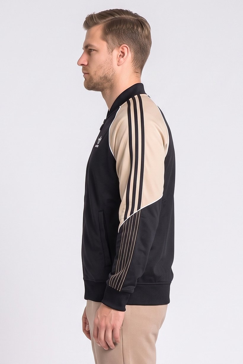 Men Sportswear Fit Long Sleeve Outdoor Jacket, Black