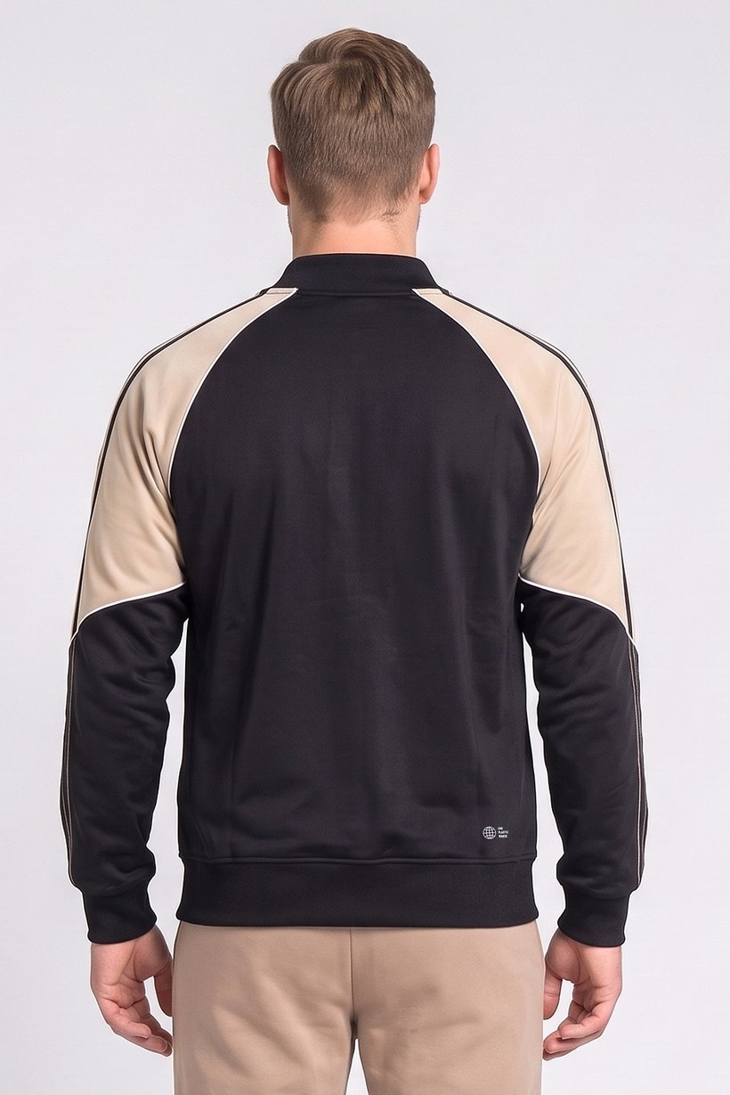 Men Sportswear Fit Long Sleeve Outdoor Jacket, Black
