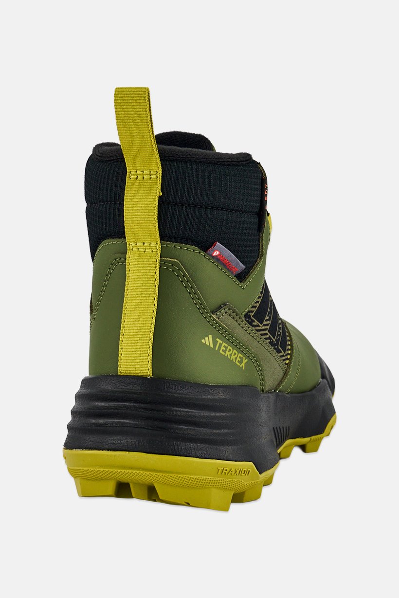 Adidas x Terrex Kids Boy Unity Lea Mid Lace Up Hiking Shoes, Olive