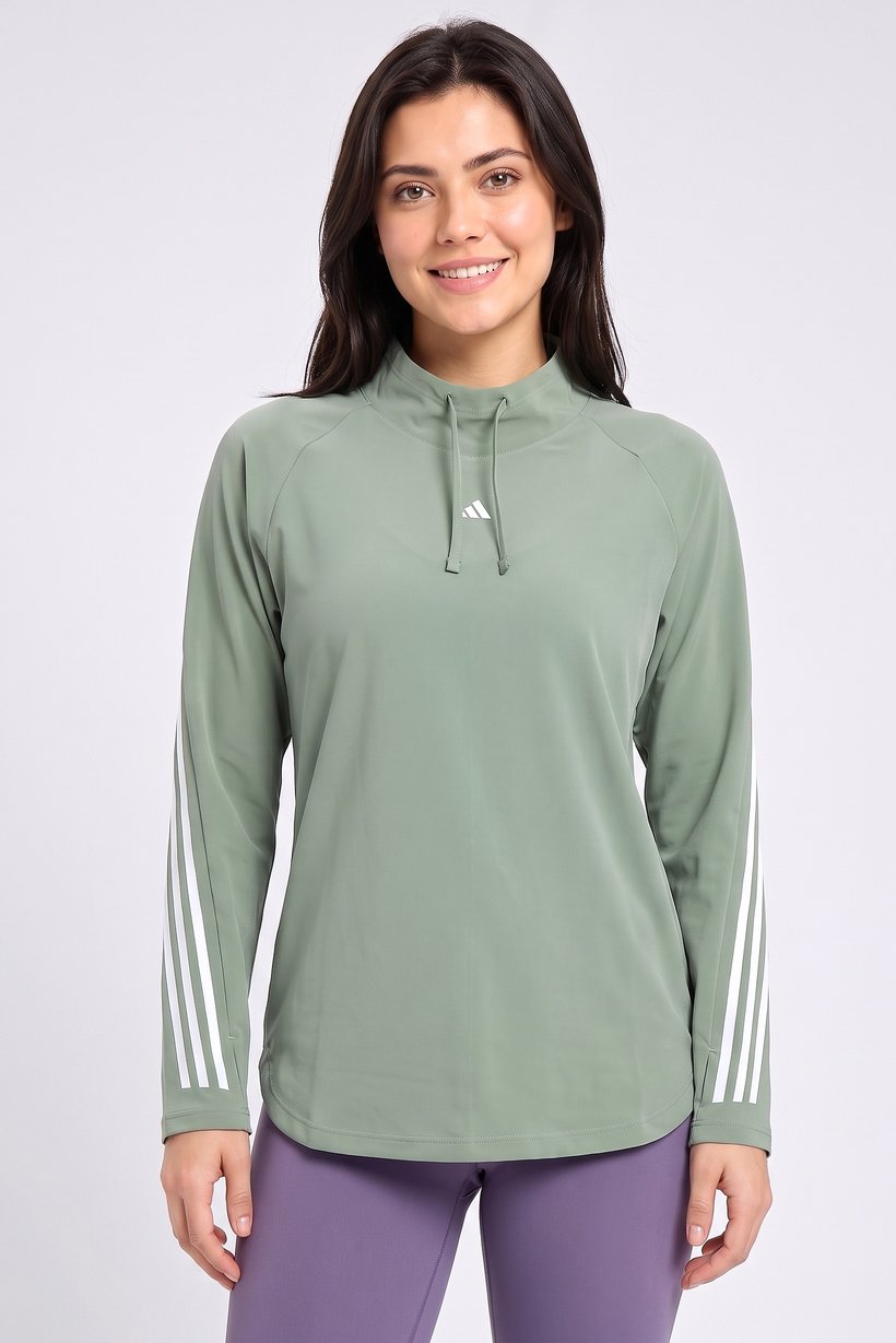 Women Loose Fit Long Sleeve Outdoor Sweatshirt, Sage Green