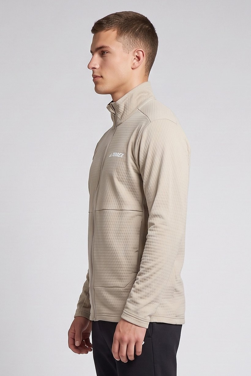 Men Slim Fit Long Sleeve Outdoor Sweatshirt, Beige